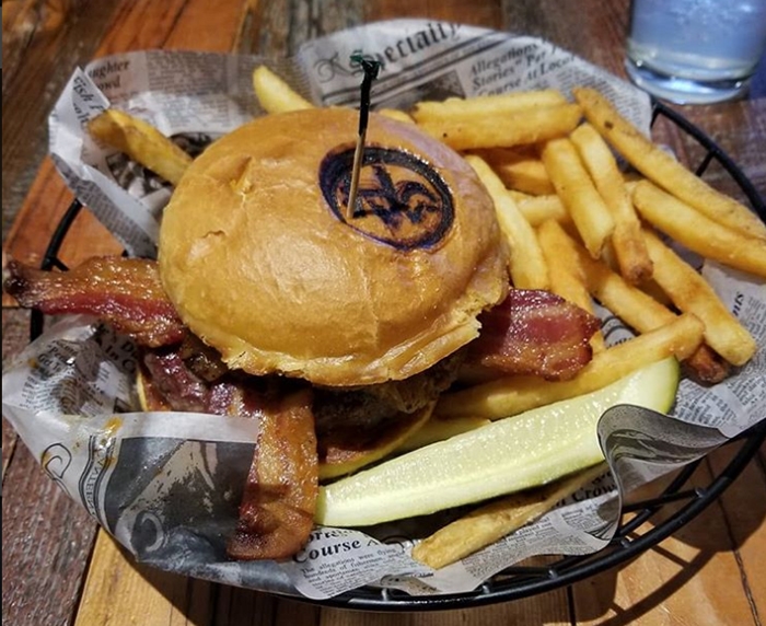 Molly Pitchers - Triple Bacon Burger with Fries